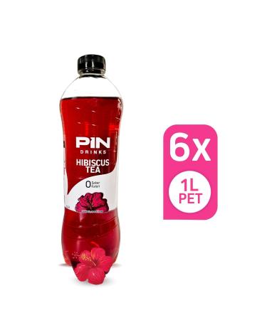 Pin Hibiscus Tea - Sugar-free & Calorie-free 1 Liter X 6 Pieces