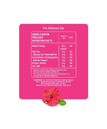 Pin Hibiscus Tea - Sugar-free & Calorie-free 1 Liter X 6 Pieces - Buy Online on GoSupps.com
