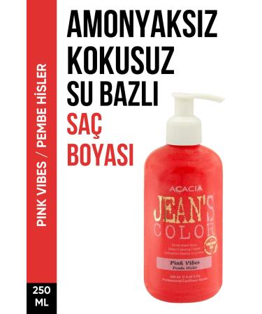 jeans color Ammonia Free Pink Feelings Colored Hair Dye 250 Ml Odorless Water Based Pink Vibes Hair Dye