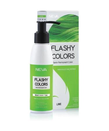 Flashy Colors Semi Permanent Hair Dye Green Lime 100 ml 8698636612814