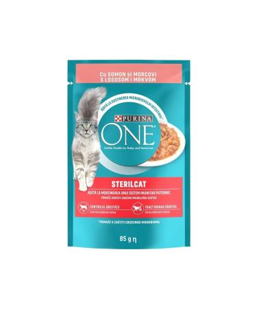 Purina One Sterilized Cat Food Salmon & Carrot 10 Pieces 85 G - Buy Online on GoSupps.com