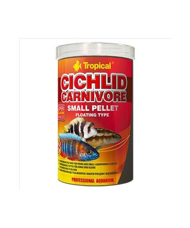 Cichlid Carnivore Pellet Granulated Carnivore Chewing Gum Food Small 250 ml