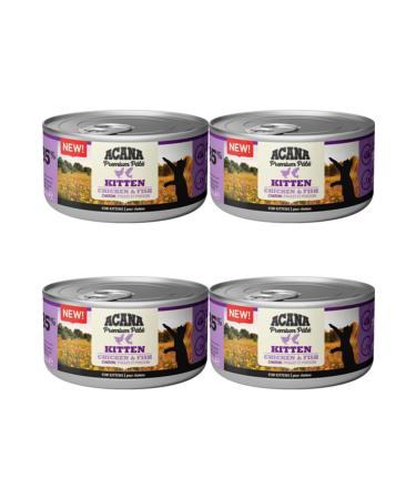 Acana Premium Pate (Paste) Chicken and Fish Kitten Canned Food 85 Gr X 24 Pieces