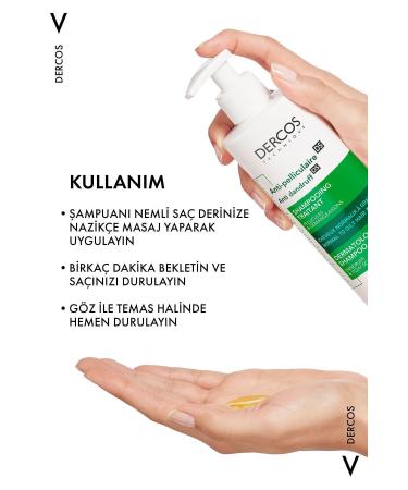 Vichy 100% Effective Dercos Anti Dandruff Anti-Dandruff Shampoo for Normal and Oily Hair 390 ML