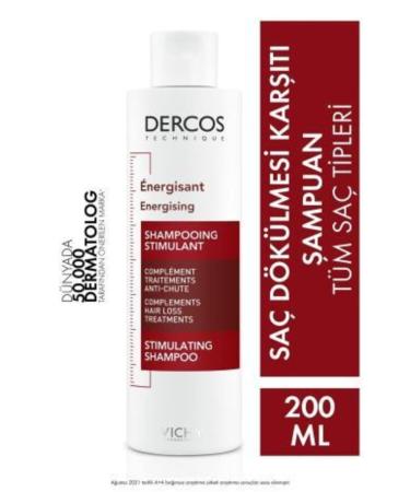 Vichy Dercos Energisant Hair Loss Prevention and Revitalizing Shampoo 200 Ml.
