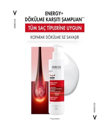 Vichy Dercos Energisant Shampoo - Anti-Hair Care Shampoo 400ml Repair167