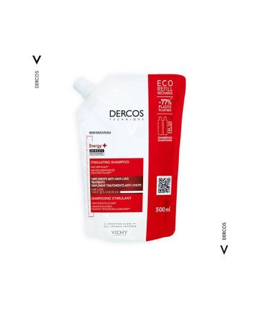 Vichy Dercos Energising Anti Hair Loss Shampoo 500 ml - Refill - Buy Online on GoSupps.com