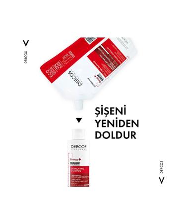 Vichy Dercos Energising Anti Hair Loss Shampoo 500 ml - Refill - Buy Online on GoSupps.com