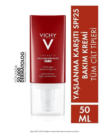 Vichy Liftactiv Collagen Specialist SPF 25 Anti-Aging Cream with Sunscreen for All Skin Types 50 ml - Buy Online on GoSupps.com