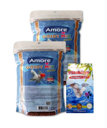 AMORE Goldy Mix Granules 1000ml Goldfish Food Strong Immunity Healthy Development Bright Colors