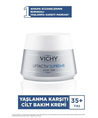 Vichy Liftactiv Supreme Anti-aging Line Care Normal and Combination Skin Moisturizing Cream 50ml KEY RN410 - Buy Online on GoSupps.com