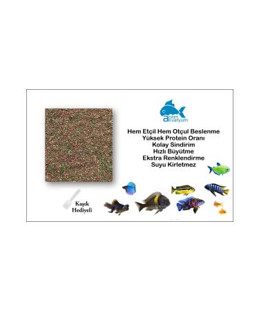 At l m Aquarium Special Mix Cichlid Fish Food Extra Vivid Colors Mixed Food 500 Gram Package - Buy Online on GoSupps.com