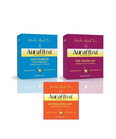 Aurafitea Antidiabetic Satiating Metabolism Fat Burning Teas