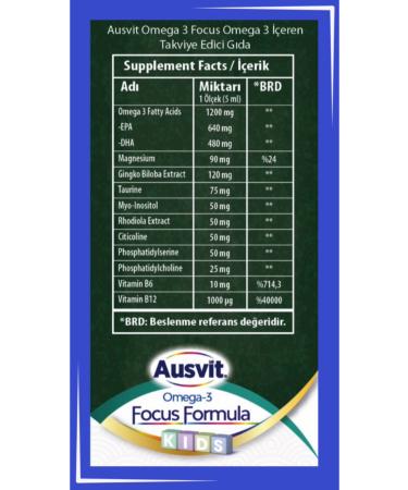 Ausvit Kids Omega 3 and Focus Formula Syrup 2 Boxes Concentration Formula Syrup with Omega 3 150mL - Buy Online on GoSupps.com
