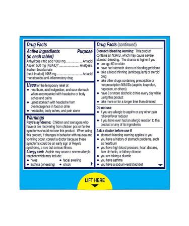 Bayer Alka Seltzer Extra Strength 24 Tablets - Buy Online on GoSupps.com