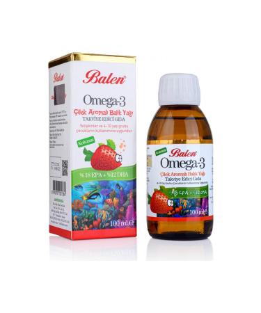 Balen Strawberry Flavored Omega 3 Fish Oil 100 Ml