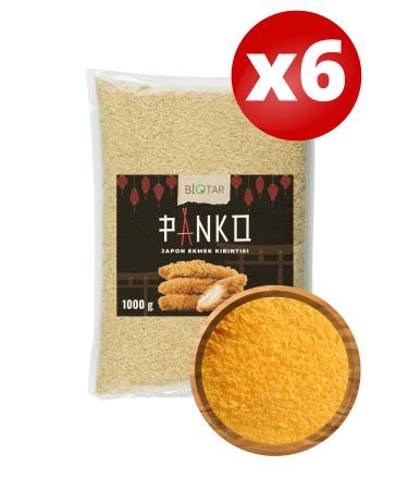 BIOTAR Panko Crispy Coating (Bread Crumbs) Yellow Color 1000 gr Bread Crumbs (Yellow) x 6
