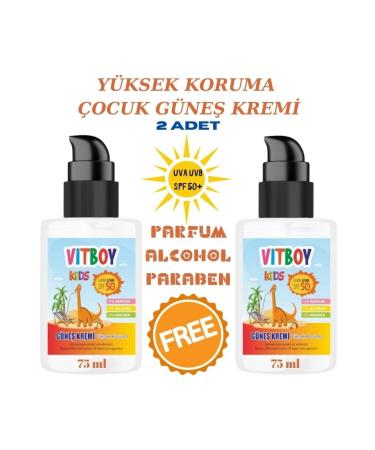 Vitboy High Protection Spf 50+ Children's Sun Cream 75 Ml - Fcs Supplementary Food 150 Ml Syrup