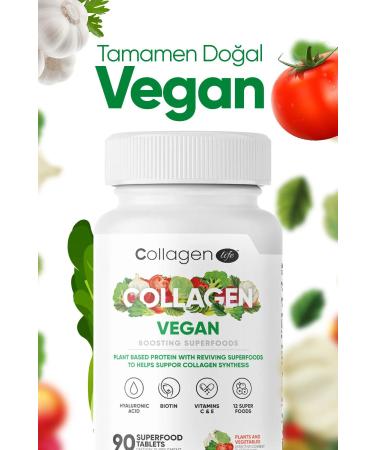 Collagen Life Plant Based Protein Powder with Vegan Collagen Support 90 Tablets and Life Biotin Hyaluronic Acid - Buy Online on GoSupps.com