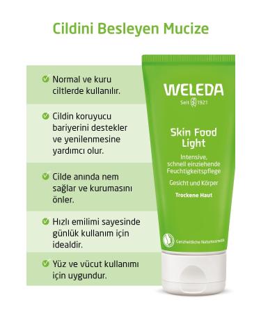 Weleda Skin Food Light Moisturizing and Nourishing Organic Care Cream 75ml - Normal and Dry Skin - Buy Online on GoSupps.com