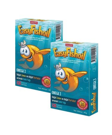 Easy Fishoil 30 Tablets Fish Oil Omega 3 and Vitamin D for Children