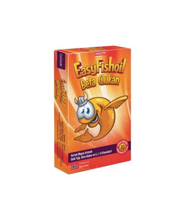 Easy Fishoil Vitamin D and Omega 3 for Kids 30 Gel Tablets