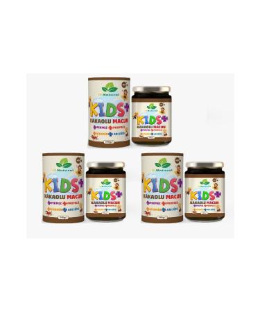 DRNATURAL Kids Children's Paste Cocoa - Royal Jelly - Propolis - Molasses and Vitamin 240 gr (3 Pieces) - Buy Online on GoSupps.com