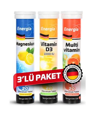 Energia Magnesium + Vitamin D + Multivitamin Children's Effervescent Tablet Supplementary Food