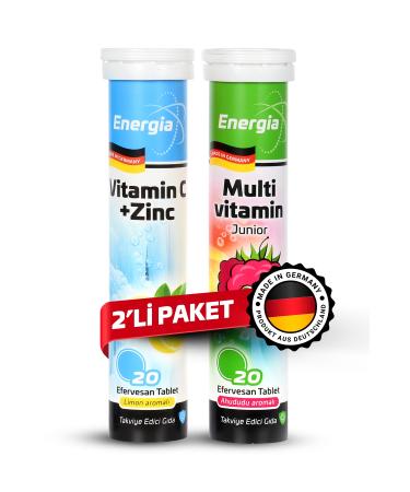 Energia Vitamin C and Zinc + Multivitamin + Vitamin D Effervescent Tablet Food Supplement