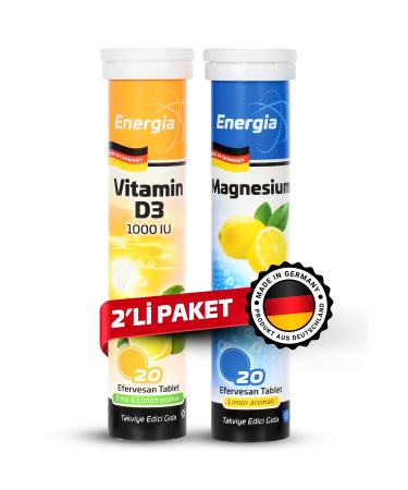 Energia Vitamin D + Magnesium Effervescent Tablet Food Supplement