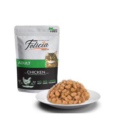 Felicia Salmon Adult Cat Food 2 Kg + Wet Food 85 Gr (4 Pieces)