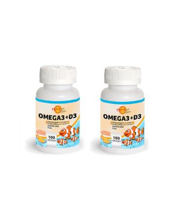Force Nutrition Omega 3 Fish Oil Vitamin D3 Vitamin 3x100 Softgel Orange Flavor