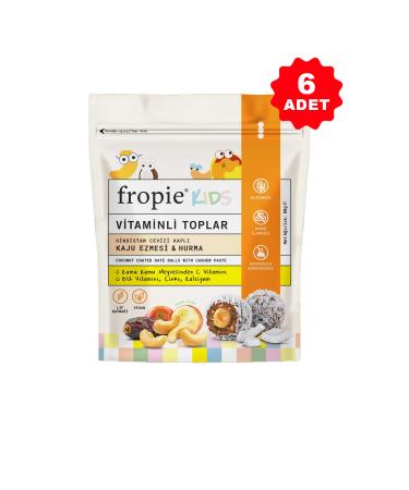 FROP E Vitamin Kids Fruit Balls - Coconut Coated & Cashew Paste 80 gr - 6 Pieces