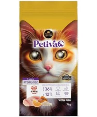 Furlo Petiva Fish Meat Dry Cat Food for Sterilized Adult Cats (7 Kg Fish)