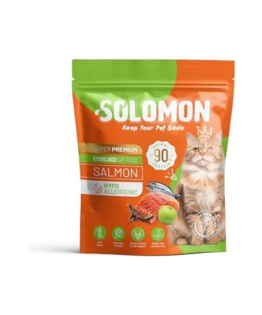 Furlo Solomon Neutered Salmon Super Premium Cat Food 1.5 kg - Hypoallergenic - Low Grain