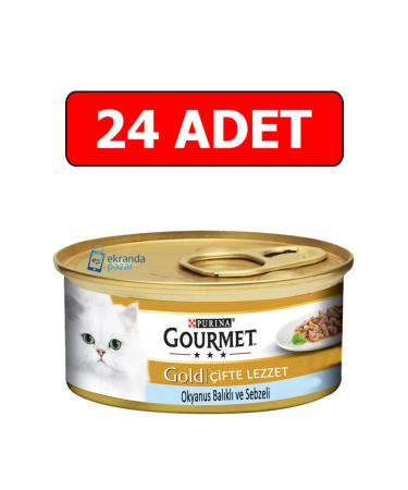 Gourmet Gold Canned Cat Food with Minced Tuna 85 Gr 24 Pieces Cat Wet Food