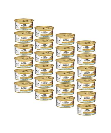 Gourmet Gold Piece Meat Fish Spinach Double Flavor Cat Canned Food 85 Gr (12 Pieces)