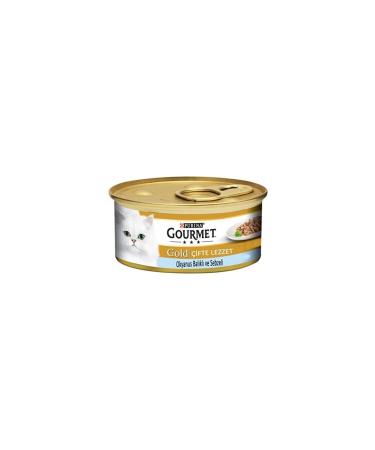 Gourmet Neo Pet Market Purina Gold Double Flavor with Ocean Fish in Spinach Sauce 85 Gr X 6 Pieces