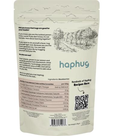 HapHug 3 Pack Freeze Dried Blackberry - Freeze Dried Fruit - Freeze Dry Dried Fruit 3x20gr - Buy Online on GoSupps.com