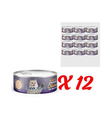 HAPPY TIME Canned Chicken & Squid for Adult Cats 12x70 Gr