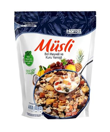 Harras Muesli with Lots of Fruits and Nuts 200gr x 4 Pieces - Buy Online on GoSupps.com