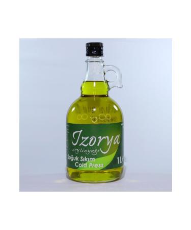 Izoria Natural Extra Virgin Olive Oil Gallon Glass Bottle 1 Liter