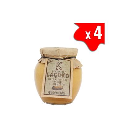 LA OKO 1400 Grams Sugar-Free Additive-Free Gluten-Free Vegan Double Roasted Peanut Butter with Chunks