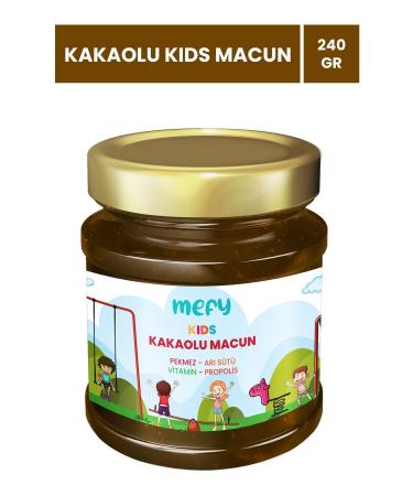 Mefy Special Molasses Royal Jelly Propolis and Vitamin Added Kids Cocoa Paste for Children 240 gr