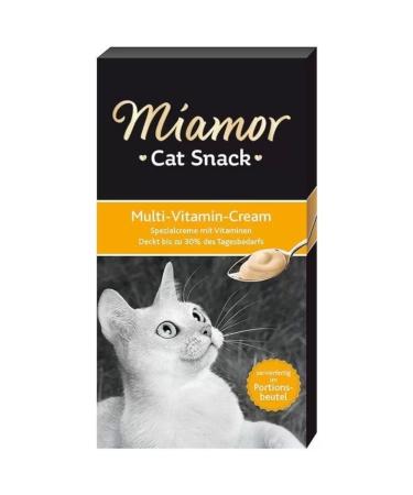 Miamor Cream Multi Vitamin Supplementary Nutrition and Cat Reward 6x15 Gr X 6 Pieces