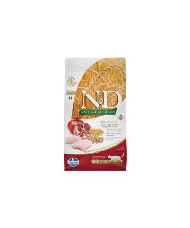 N & D Nd Ancestral Grain Low Grain Chicken and Pomegranate Sterilized Cat Food 1.5 Kg