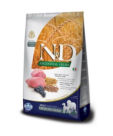 N & D Lamb Meat and Blueberry Medium and Large Breed Grain Adult Dog Food 12 Kg - Farmapets