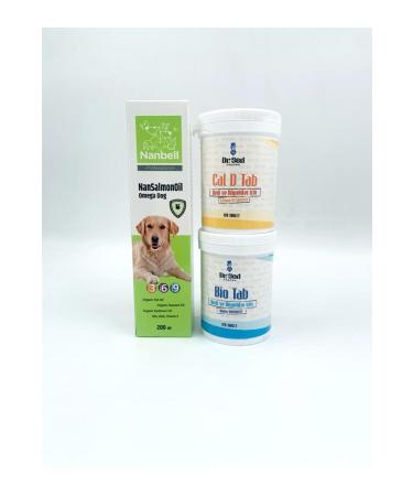 Nanbell Omega 3-6-9 + Biotin Tablet + Calcium Tablet for Dogs