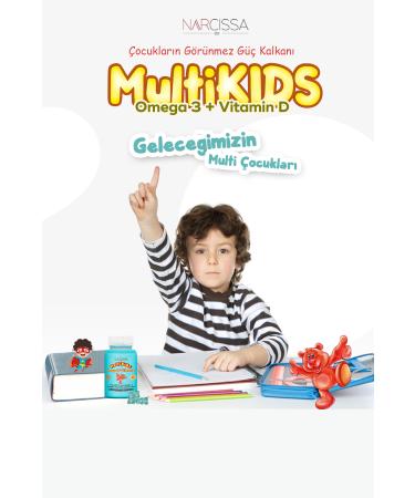Narcissa 2 Pieces - Multikids Omega3 & Vitamin D - Buy Online on GoSupps.com