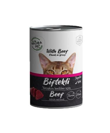 Natura Pet Eco Natura Pet Steak Adult Cat Canned Food Gravy 400 Gr X 12